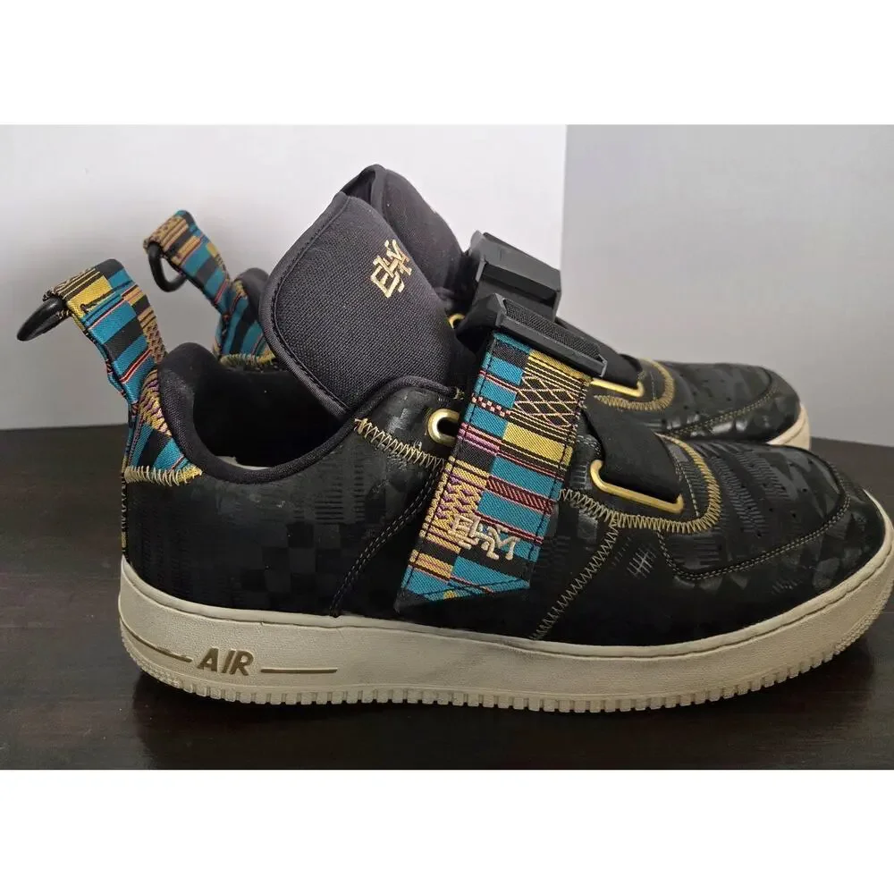 Nike AIR Force 1 Utility BHM QS Men's BV7783 001 Size 14